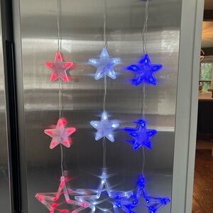 Light up stars for 4th of July & Memorial Day. Red white & blue. 30”